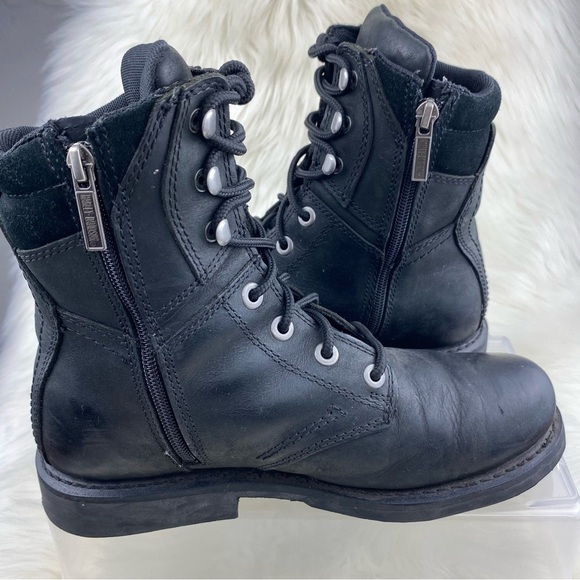 HARLY-DAVIDSON DARNEL SCHWARZ COMBAT-MOTOR - BIKERS BOOTS SIZE M7.5 - Picture 8 of 12